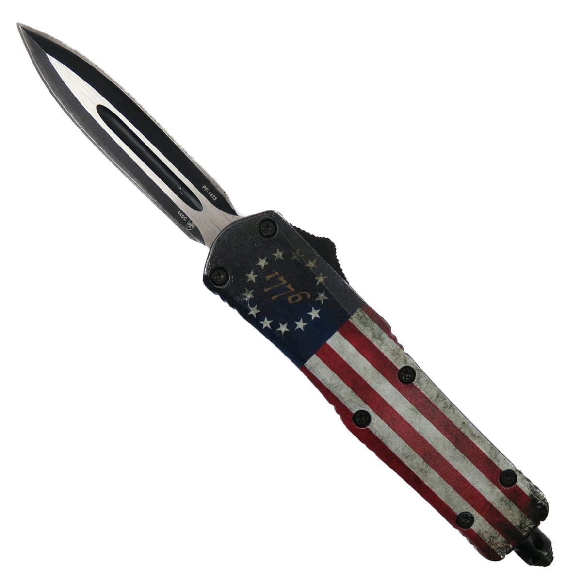Templar Knife Betsy Ross Flag Small OTF Dagger Part Serrated - SBRF431 Templar Knife Betsy Ross Flag Small OTF Dagger Part Serrated - SBRF431
