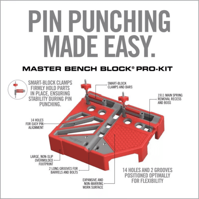 Real Avid Master Bench Block Pro-Kit, Gray/Red Steel 18 Pieces - AVMBBPKIT Real Avid Master Bench Block Pro-Kit, Gray/Red Steel 18 Pieces - AVMBBPKIT