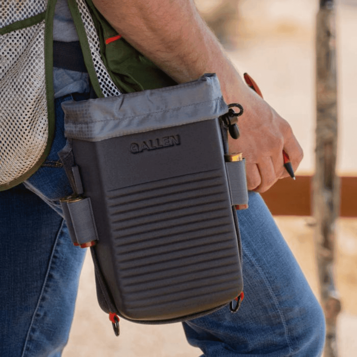 Allen Competitor Double Compartment Shell Bag, Gray Molded EVA 12 Gauge - 8334 Allen Competitor Double Compartment Shell Bag, Gray Molded EVA 12 Gauge - 8334