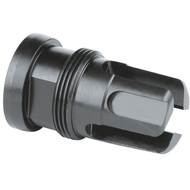 Griffin Armament Minimalist Taper Mount Flash Suppressor, Black 17-4 Stainless Steel with 1/2"-28 tpi Threads 1.80" OAL & 1.07" Diameter for 5.56x45mm NATO - TMMFH1228 Griffin Armament Minimalist Taper Mount Flash Suppressor, Black 17-4 Stainless Steel with 1/2"-28 tpi Threads 1.80" OAL & 1.07" Diameter for 5.56x45mm NATO - TMMFH1228