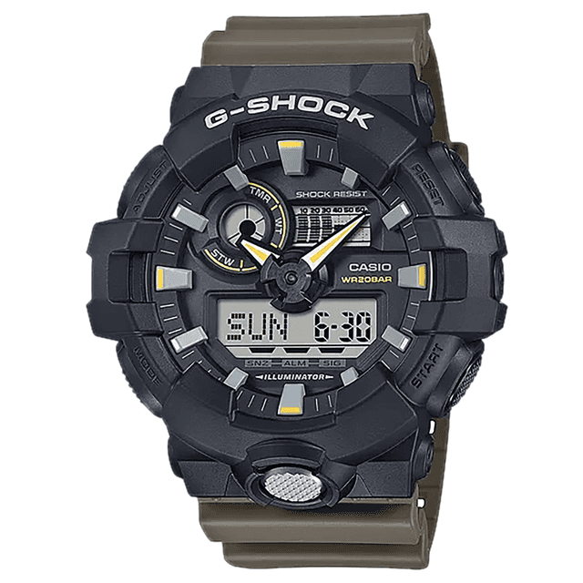 G-Shock Black Dial Green Band CR2016 - GA710TU1A3CR G-Shock Black Dial Green Band CR2016 - GA710TU1A3CR