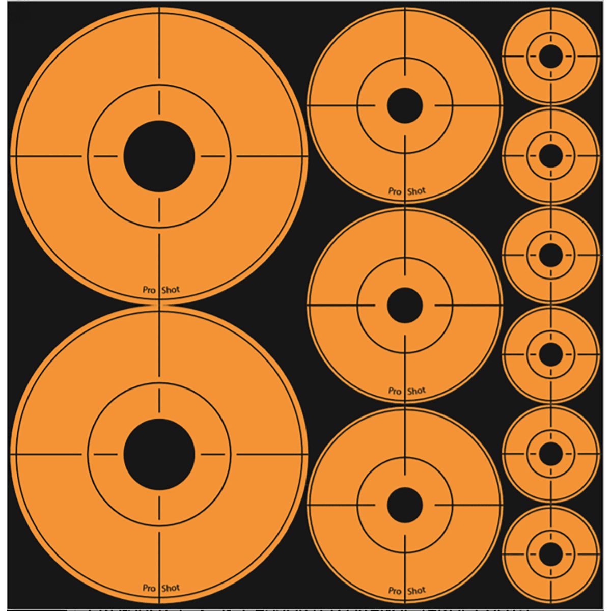 Pro-Shot Peel & Stick Target Dots Black/Orange 10 Pack - ASSORTEDDOT Pro-Shot Peel & Stick Target Dots Black/Orange 10 Pack - ASSORTEDDOT