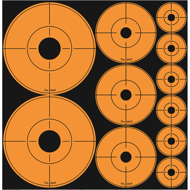 Pro-Shot Peel & Stick Target Dots Black/Orange 10 Pack - ASSORTEDDOT Pro-Shot Peel & Stick Target Dots Black/Orange 10 Pack - ASSORTEDDOT