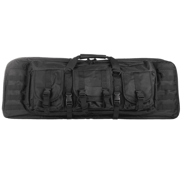 NcStar VISM Double Carbine Case Black PVC Nylon w/ Foam Padding Lockable Zippers Pockets & MOLLE Webbing - CVDC2946B36 NcStar VISM Double Carbine Case Black PVC Nylon w/ Foam Padding Lockable Zippers Pockets & MOLLE Webbing - CVDC2946B36