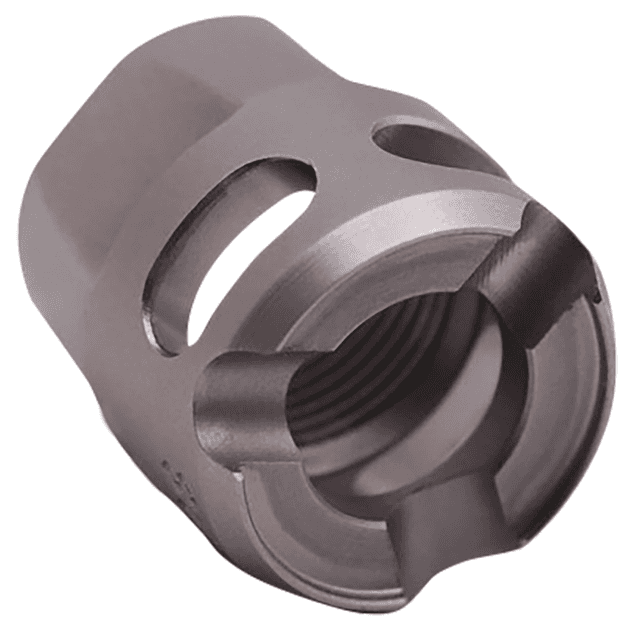 True Precision Inc Micro Compensator Y-Type Satin Stainless 416R Stainless Steel 1/2"x28 Threads 9mm/380 ACP - TPYMICROSS True Precision Inc Micro Compensator Y-Type Satin Stainless 416R Stainless Steel 1/2"x28 Threads 9mm/380 ACP - TPYMICROSS