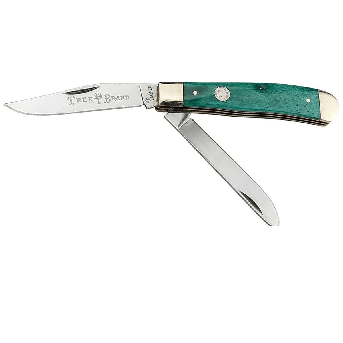 Boker Trapper 2.0 Clip Point/Spey Plain D2 Steel Blade Smooth Green Bone Handle - 110829 Boker Trapper 2.0 Clip Point/Spey Plain D2 Steel Blade Smooth Green Bone Handle - 110829