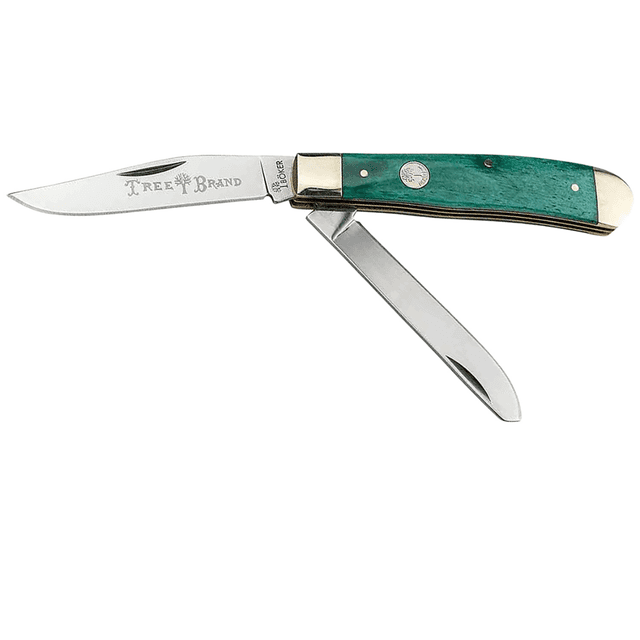 Boker Trapper 2.0 Clip Point/Spey Plain D2 Steel Blade Smooth Green Bone Handle - 110829 Boker Trapper 2.0 Clip Point/Spey Plain D2 Steel Blade Smooth Green Bone Handle - 110829
