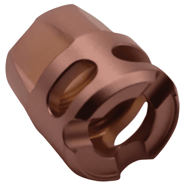 True Precision Inc Micro Compensator Y-Type, Copper 416R Stainless Steel 1/2"x28 Threads 9mm/380 ACP - TPYMICROC True Precision Inc Micro Compensator Y-Type, Copper 416R Stainless Steel 1/2"x28 Threads 9mm/380 ACP - TPYMICROC