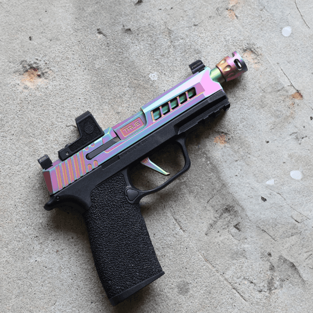 True Precision Inc Micro Compensator S-Type, Spectrum 416R Stainless Steel 1/2"x28 Threads 9mm/380 ACP - TPSMICROS True Precision Inc Micro Compensator S-Type, Spectrum 416R Stainless Steel 1/2"x28 Threads 9mm/380 ACP - TPSMICROS