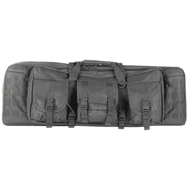 NcStar VISM Double Carbine Case, Urban Gray PVC Nylon w/ Foam Padding Lockable Zippers Pockets & MOLLE Webbing 36'' - CVDC2946U36 NcStar VISM Double Carbine Case, Urban Gray PVC Nylon w/ Foam Padding Lockable Zippers Pockets & MOLLE Webbing 36'' - CVDC2946U36