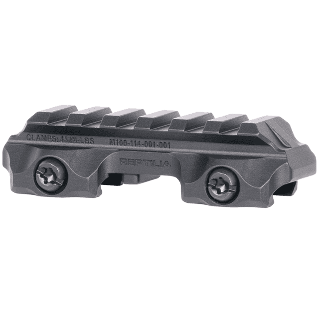 Reptilia LLC 6 Slot RMU Mount, Black 7075-T6 Aluminum Mil-Spec 1913 Picatinny Rail Mount - 100271 Reptilia LLC 6 Slot RMU Mount, Black 7075-T6 Aluminum Mil-Spec 1913 Picatinny Rail Mount - 100271