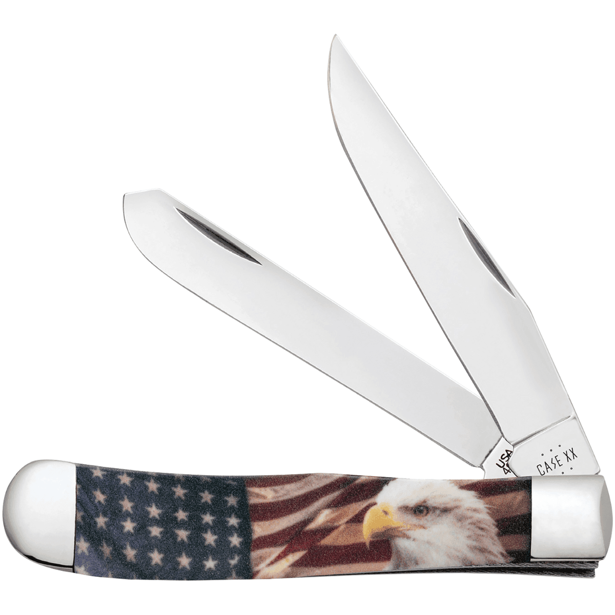 Case Patriot Trapper Knife, 3.24"/3.27" Folding Clip Point/Spey Red/White/Blue Red/White Mirror Polished Tru-Sharp SS Blade Smooth Synthetic Handle - 10647 Case Patriot Trapper Knife, 3.24"/3.27" Folding Clip Point/Spey Red/White/Blue Red/White Mirror Polished Tru-Sharp SS Blade Smooth Synthetic Handle - 10647