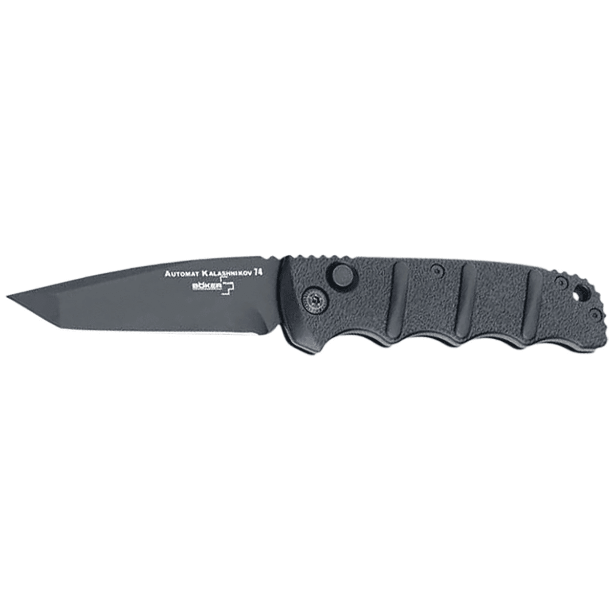 Boker Kalashnikov Knife, 3.35" Tanto Plain Black D2 Steel Blade Aluminum Handle - 01KALS101 Boker Kalashnikov Knife, 3.35" Tanto Plain Black D2 Steel Blade Aluminum Handle - 01KALS101