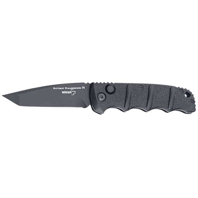 Boker Kalashnikov Knife, 3.35" Tanto Plain Black D2 Steel Blade Aluminum Handle - 01KALS101 Boker Kalashnikov Knife, 3.35" Tanto Plain Black D2 Steel Blade Aluminum Handle - 01KALS101