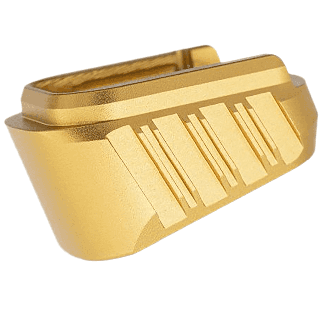 Tyrant CNC Hellcat Magazine Extension, Gold 7000 Series Aluminum Fits Springfield Hellcat Pro - TDHCATMAGEX3GOLD Tyrant CNC Hellcat Magazine Extension, Gold 7000 Series Aluminum Fits Springfield Hellcat Pro - TDHCATMAGEX3GOLD