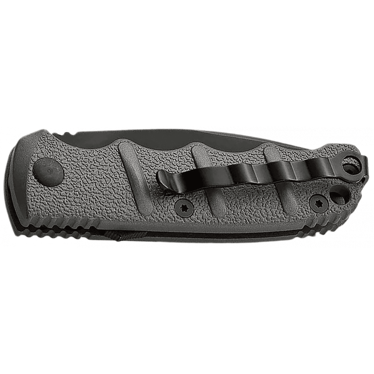 Boker Kalashnikov Knife, 2.52" Drop Point Plain/Serrated Black D2 Steel Blade Gray Aluminum Handle - 01KALS96 Boker Kalashnikov Knife, 2.52" Drop Point Plain/Serrated Black D2 Steel Blade Gray Aluminum Handle - 01KALS96