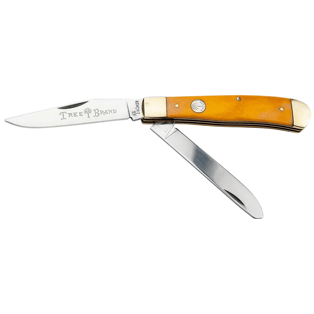 Boker Traditional Trapper Knife, 4.25'' Closed Clip Point/Spey Plain D2 Steel Blade Smooth Yellow Bone Handle - 110835 Boker Traditional Trapper Knife, 4.25'' Closed Clip Point/Spey Plain D2 Steel Blade Smooth Yellow Bone Handle - 110835
