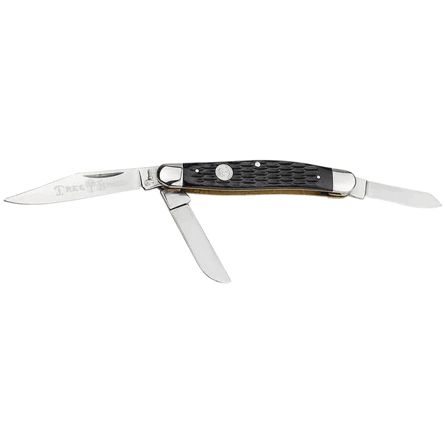 Boker Traditional Stockman Knife, 4'' Closed Large Clip Point/Sheepsfoot/Spey Plain D2 Steel Blade (3) Black Jigged Bone Handle - 110856 Boker Traditional Stockman Knife, 4'' Closed Large Clip Point/Sheepsfoot/Spey Plain D2 Steel Blade (3) Black Jigged Bone Handle - 110856