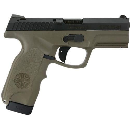 Steyr Arms M9-A1 9mm 4" Barrel 17 Rounds Trapezoidal Combat Sights OD Green/Black Slide 39.725.2K Steyr Arms M9-A1 9mm 4" Barrel 17 Rounds Trapezoidal Combat Sights OD Green/Black Slide 39.725.2K