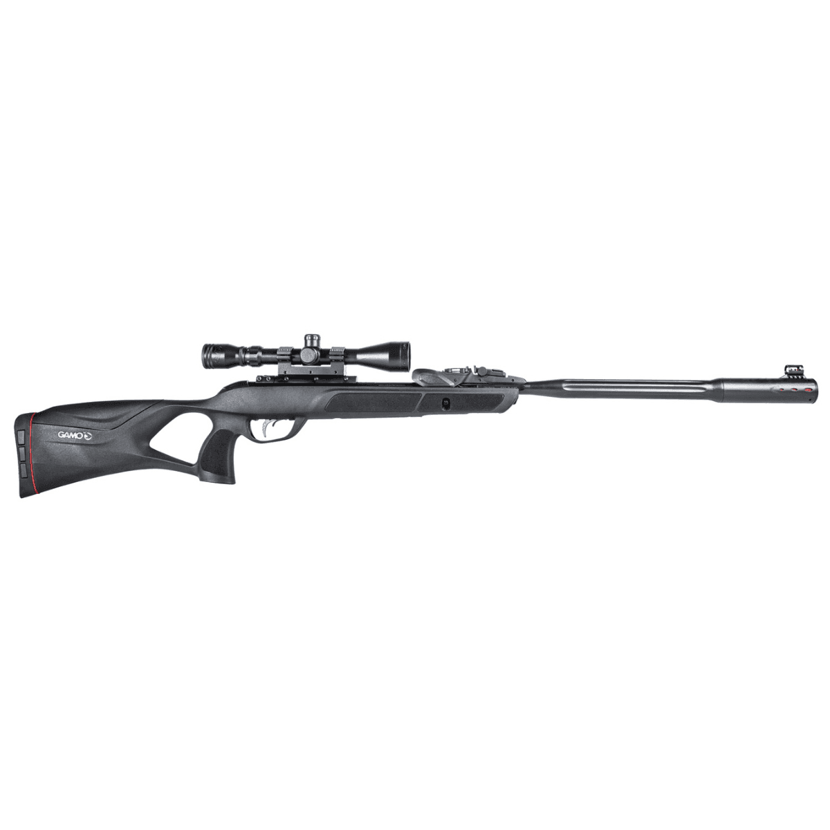 Gamo Swarm Fusion 10X Gen 3 Air Rifle, 20.50'' Fluted Steel Barrel Black Receiver Black All Weather Lightweight Thumbhole Stock Gas Piston Shot Scope 3-9x40mm 10rd 177 Cal - 6110063354 Gamo Swarm Fusion 10X Gen 3 Air Rifle, 20.50'' Fluted Steel Barrel Black Receiver Black All Weather Lightweight Thumbhole Stock Gas Piston Shot Scope 3-9x40mm 10rd 177 Cal - 6110063354