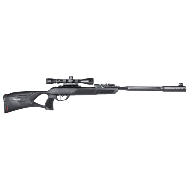 Gamo Swarm Fusion 10X Gen 3 Air Rifle, 20.50'' Fluted Steel Barrel Black Receiver Black All Weather Lightweight Thumbhole Stock Gas Piston Shot Scope 3-9x40mm 10rd 177 Cal - 6110063354 Gamo Swarm Fusion 10X Gen 3 Air Rifle, 20.50'' Fluted Steel Barrel Black Receiver Black All Weather Lightweight Thumbhole Stock Gas Piston Shot Scope 3-9x40mm 10rd 177 Cal - 6110063354