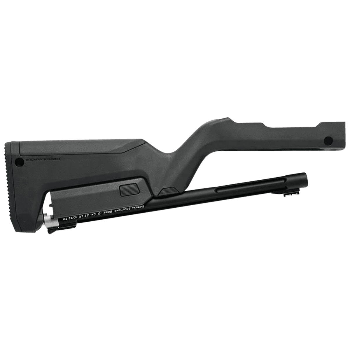 Tactical Solutions X-Ring Takedown Barrel and Stock Combo, 16.50" Matte Black Fluted & Threaded with Fiber Optic Sight, Black Magpul Backpacker Stock Fits Ruger 10/22 Takedown 22 LR - TDCMBBBLK Tactical Solutions X-Ring Takedown Barrel and Stock Combo, 16.50" Matte Black Fluted & Threaded with Fiber Optic Sight, Black Magpul Backpacker Stock Fits Ruger 10/22 Takedown 22 LR - TDCMBBBLK