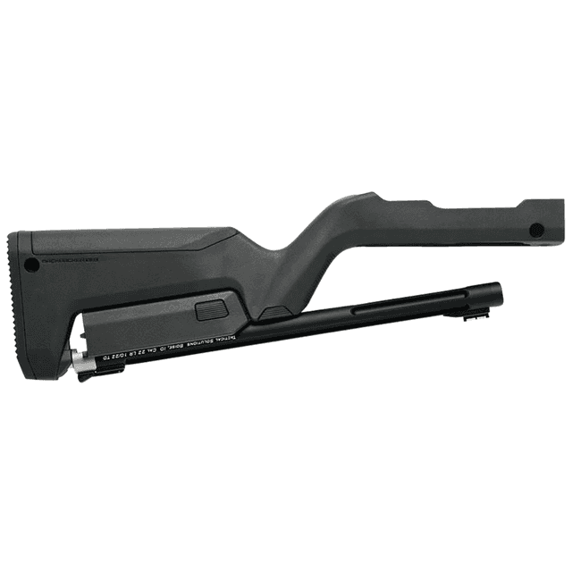 Tactical Solutions X-Ring Takedown Barrel and Stock Combo, 16.50" Matte Black Fluted & Threaded with Fiber Optic Sight, Black Magpul Backpacker Stock Fits Ruger 10/22 Takedown 22 LR - TDCMBBBLK Tactical Solutions X-Ring Takedown Barrel and Stock Combo, 16.50" Matte Black Fluted & Threaded with Fiber Optic Sight, Black Magpul Backpacker Stock Fits Ruger 10/22 Takedown 22 LR - TDCMBBBLK