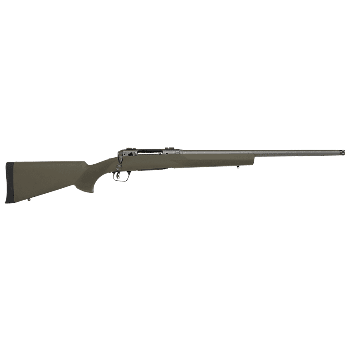 Savage Arms 110 Trail Hunter, 350 Legend, 18" Threaded Barrel, Tungsten Gray Cerakote, OD Green Stock – 58035 Savage Arms 110 Trail Hunter, 350 Legend, 18" Threaded Barrel, Tungsten Gray Cerakote, OD Green Stock – 58035