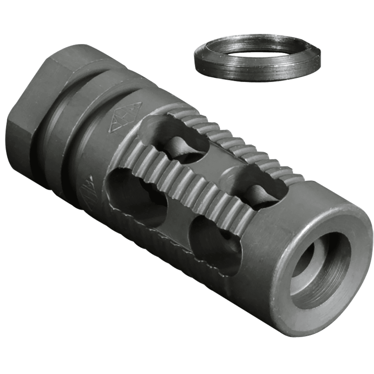 Yankee Hill Phantom Comp/Brake, with Smooth End 1/2"-28 tpi Threads 2.25" OAL for 5.56mm - 285M2 Yankee Hill Phantom Comp/Brake, with Smooth End 1/2"-28 tpi Threads 2.25" OAL for 5.56mm - 285M2