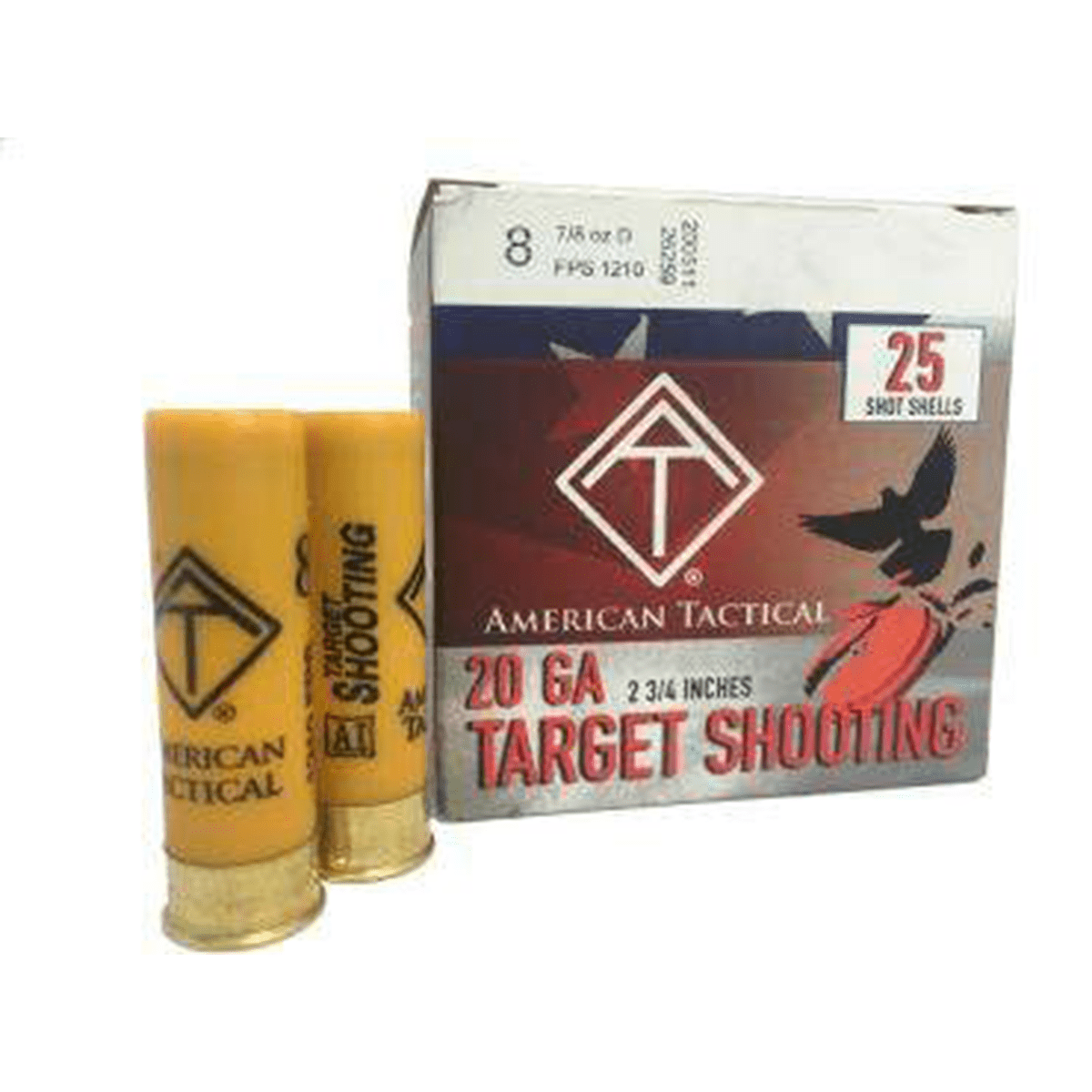 ATI Target Load 20 Gauge 2.75" 7/8oz 8 Shot 25 Per Box ATI Target Load 20 Gauge 2.75" 7/8oz 8 Shot 25 Per Box
