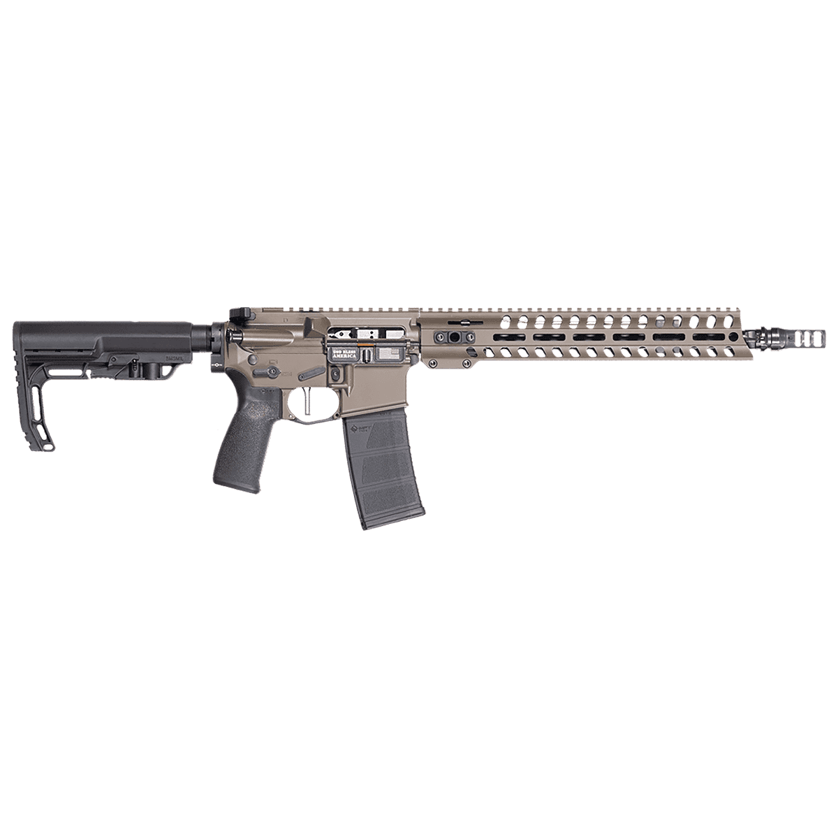 Patriot Ordnance Factory Minuteman 300 Blackout 30+1 13.75" Black Nitride Barrel Patriot Brown Cerakote Aluminum Receiver Picatinny Rail - 02050 Patriot Ordnance Factory Minuteman 300 Blackout 30+1 13.75" Black Nitride Barrel Patriot Brown Cerakote Aluminum Receiver Picatinny Rail - 02050