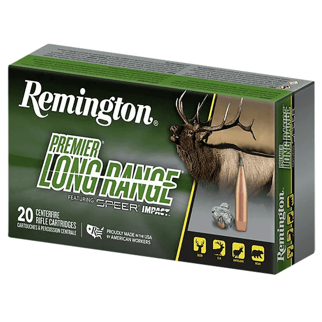 Remington Ammunition Premier Long Range Ammo, 190gr Speer Impact 20 Per Box/10 Case 300 RUM - R21347 Remington Ammunition Premier Long Range Ammo, 190gr Speer Impact 20 Per Box/10 Case 300 RUM - R21347