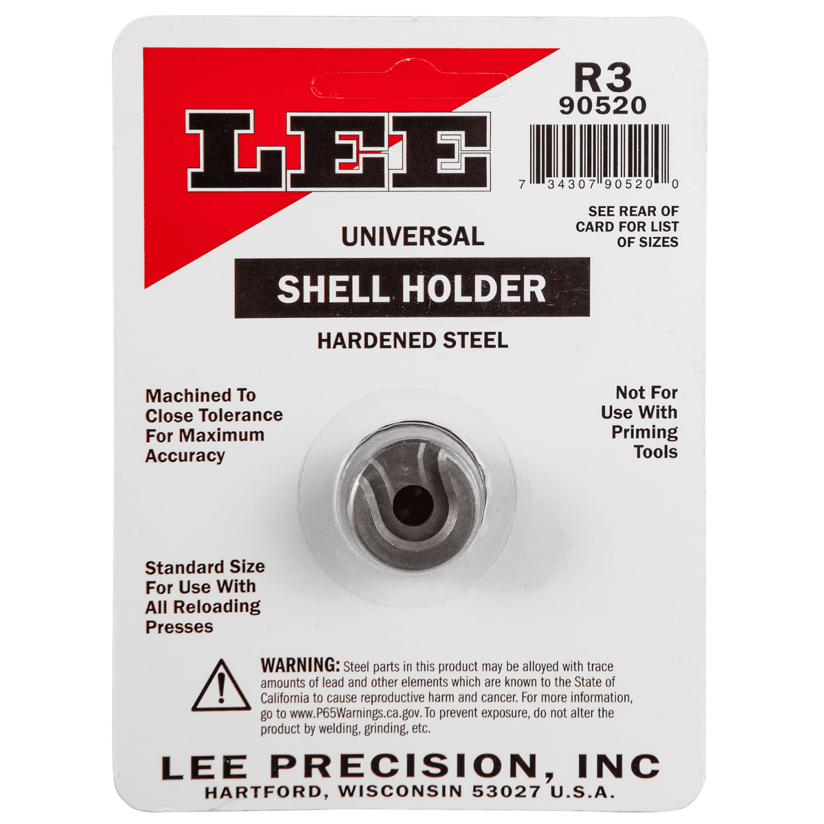 Lee Precision Universal Shell Holder #19R for 9mm Luger / 38 ACP / 40 S&W - 90004 Lee Precision Universal Shell Holder #19R for 9mm Luger / 38 ACP / 40 S&W - 90004