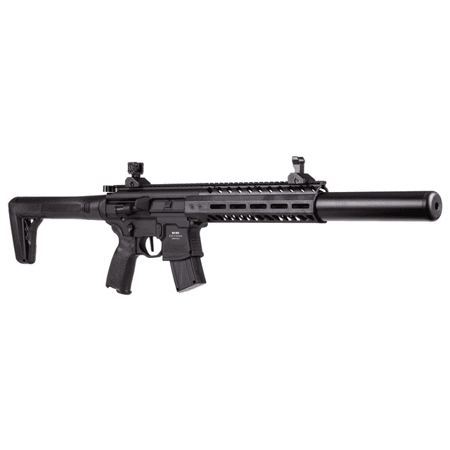 Sig Sauer Airguns CO2 MCX Air Rifle, 18" Rifled Steel Barrel Semi-Auto Pellet .177 Cal - AIRMCX177G2BLK Sig Sauer Airguns CO2 MCX Air Rifle, 18" Rifled Steel Barrel Semi-Auto Pellet .177 Cal - AIRMCX177G2BLK