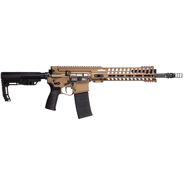 Patriot Ordnance Factory P415 Edge 5.56 NATO 30+1 13.75" Nitride Steel Threaded Barrel Burnt Bronze Cerakote, M-LOK Handguard, Black MFT Grip - 02161 Patriot Ordnance Factory P415 Edge 5.56 NATO 30+1 13.75" Nitride Steel Threaded Barrel Burnt Bronze Cerakote, M-LOK Handguard, Black MFT Grip - 02161