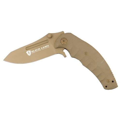 Browning Black Label No Boundaries Tan Folding Knife 320167BL Browning Black Label No Boundaries Tan Folding Knife 320167BL