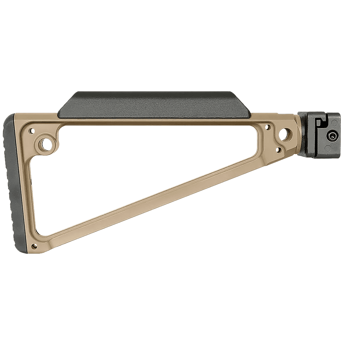 Midwest Industries MITRISFFDE Triangle Side Folding Stock Flat Dark Earth 6061 Aluminum Midwest Industries MITRISFFDE Triangle Side Folding Stock Flat Dark Earth 6061 Aluminum