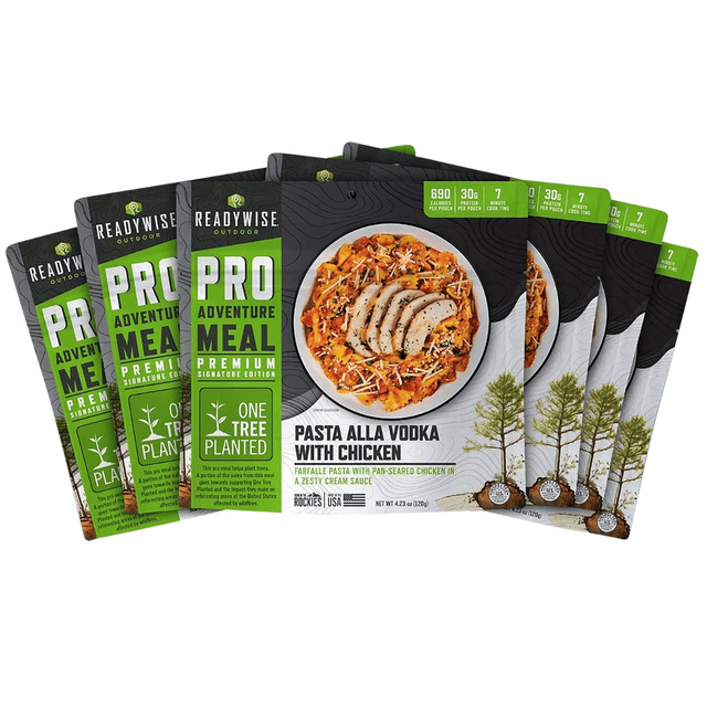 ReadyWise Outdoor Food Kit Pasta Alla Vodka with Chicken 2 Servings Per Pouch, 6 Per Case - RW05196 ReadyWise Outdoor Food Kit Pasta Alla Vodka with Chicken 2 Servings Per Pouch, 6 Per Case - RW05196