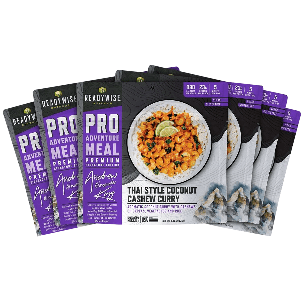 ReadyWise Foods Thai Coconut Cashew Curry Outdoor Food Kit, 2 Servings Per Pouch 6 Per Case - RW05193 ReadyWise Foods Thai Coconut Cashew Curry Outdoor Food Kit, 2 Servings Per Pouch 6 Per Case - RW05193