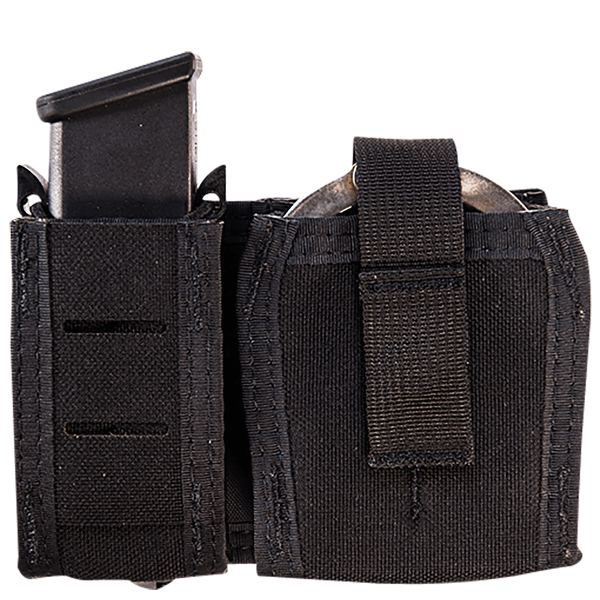 High Speed Gear TACO Duty Single Pistol & Handcuff Holder Black Nylon with MOLLE Exterior - 41P000BK High Speed Gear TACO Duty Single Pistol & Handcuff Holder Black Nylon with MOLLE Exterior - 41P000BK