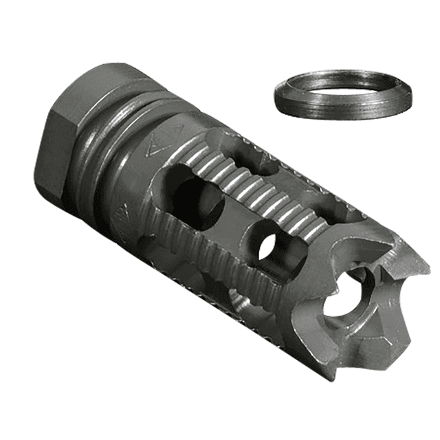 Yankee Hill 285M1 Phantom Comp/Brake with Aggressive End, 1/2"-28 tpi Threads 2.25" OAL for 5.56mm Yankee Hill 285M1 Phantom Comp/Brake with Aggressive End, 1/2"-28 tpi Threads 2.25" OAL for 5.56mm