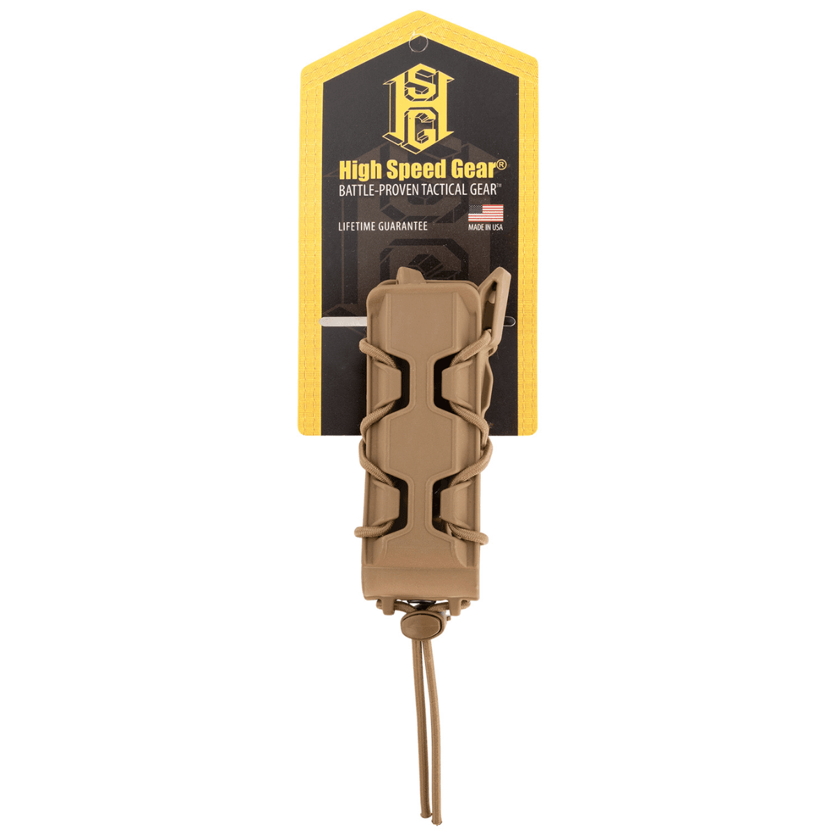 High Speed Gear TACO V2 Single Mag Pouch Coyote Brown Polymer with Belt Clip/MOLLE U-Mount for Pistol Mags - 16PT01CB High Speed Gear TACO V2 Single Mag Pouch Coyote Brown Polymer with Belt Clip/MOLLE U-Mount for Pistol Mags - 16PT01CB