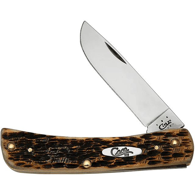 CASE Amber Bone Peach Seed Jig Sod Buster JR - 00245 CASE Amber Bone Peach Seed Jig Sod Buster JR - 00245