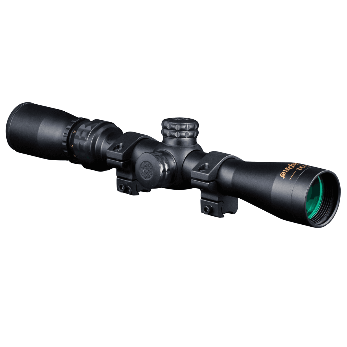 Konus KonusPro Matte Black 2-7x32mm 1" Tube 30/30 Duplex Reticle with Mounting Rings - 7260 Konus KonusPro Matte Black 2-7x32mm 1" Tube 30/30 Duplex Reticle with Mounting Rings - 7260