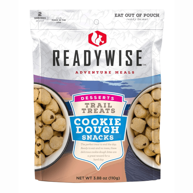 ReadyWise Outdoor Food Kit Trail Treats Cookie Dough Snacks 2 Servings in Resealable Pouch - 6 Per Case - RW05013 ReadyWise Outdoor Food Kit Trail Treats Cookie Dough Snacks 2 Servings in Resealable Pouch - 6 Per Case - RW05013