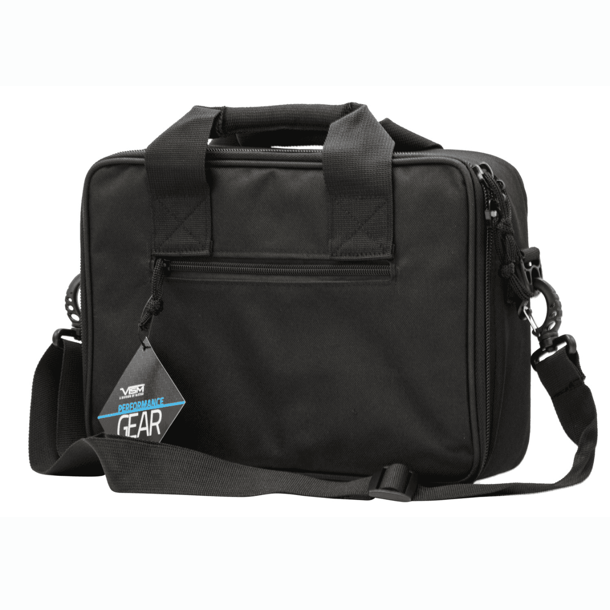 NcStar VISM Double Pistol Range Bag with Mag Pouches, Loop Fasteners, Zippers & Padding - Black Finish - CPDX2971B NcStar VISM Double Pistol Range Bag with Mag Pouches, Loop Fasteners, Zippers & Padding - Black Finish - CPDX2971B