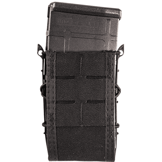 High Speed Gear Duty TACO Single Rifle Mag Pouch, Black Nylon with MOLLE Exterior Fits MOLLE & 2" Belt - 41TA00BK High Speed Gear Duty TACO Single Rifle Mag Pouch, Black Nylon with MOLLE Exterior Fits MOLLE & 2" Belt - 41TA00BK