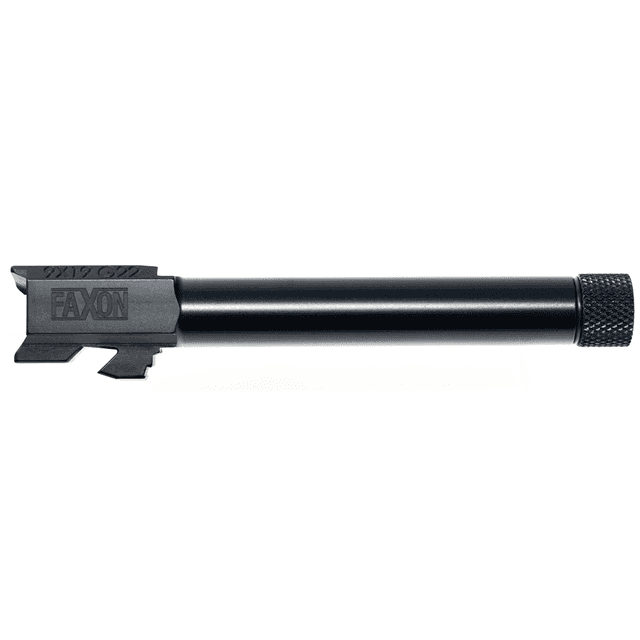 Faxon Firearms Duty Series Barrel, 5'' 4150 Steel 1 / 2"x28 Thread 9mm Fits G22 Gen2-4 - GA910N22NGQ-T Faxon Firearms Duty Series Barrel, 5'' 4150 Steel 1 / 2"x28 Thread 9mm Fits G22 Gen2-4 - GA910N22NGQ-T