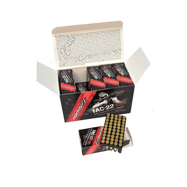 Norma TAC-22 .22 LR 40 Grain Ammo 500 Rounds Norma TAC-22 .22 LR 40 Grain Ammo 500 Rounds