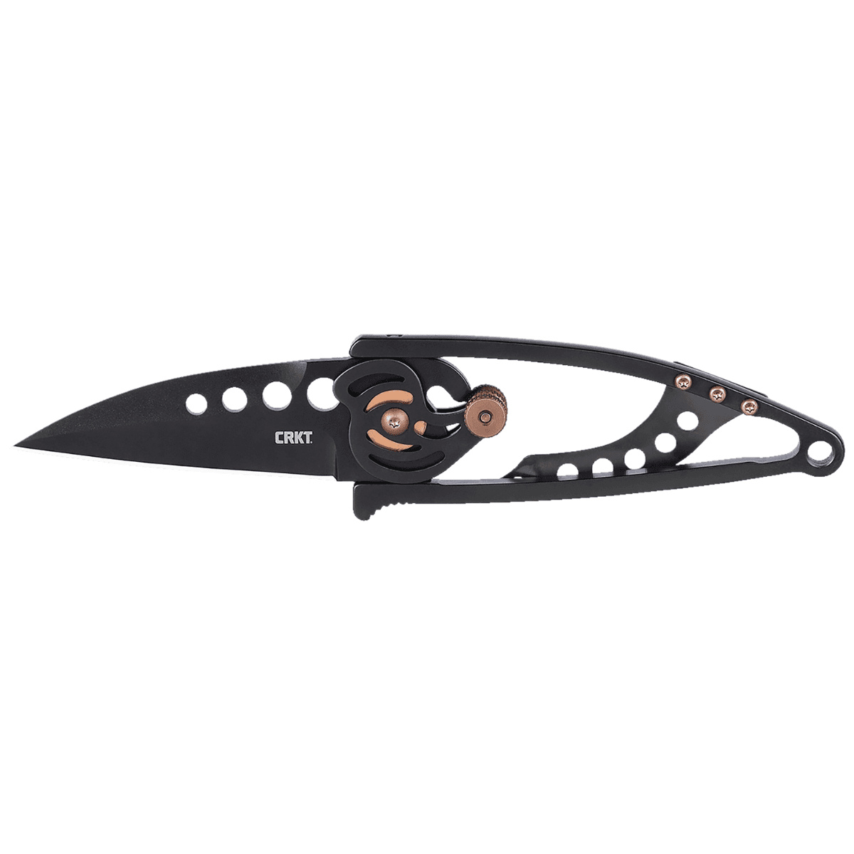 CRKT Snap Lock Knife, 2.55" Folding Drop Point Plain Black TiNi 420J2 SS Blade Black TiNi Stainless Steel Handle - 5102NK CRKT Snap Lock Knife, 2.55" Folding Drop Point Plain Black TiNi 420J2 SS Blade Black TiNi Stainless Steel Handle - 5102NK